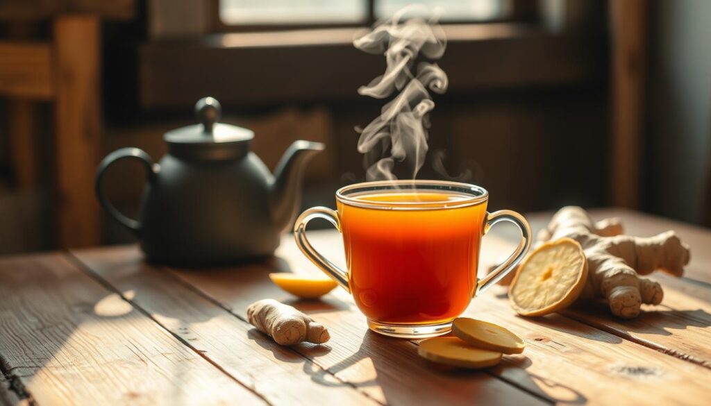 Ginger tea for digestive benefits