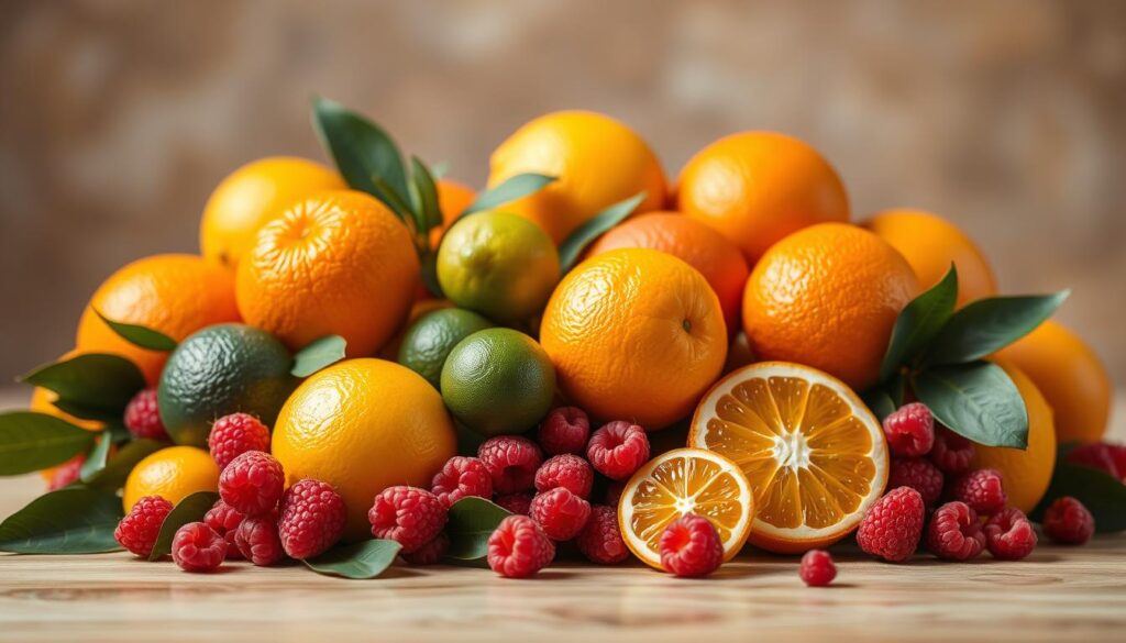 citrus fruits and berries