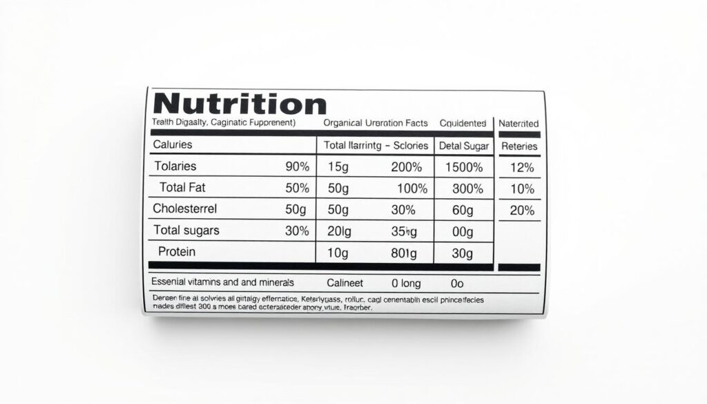 nutrition facts label
